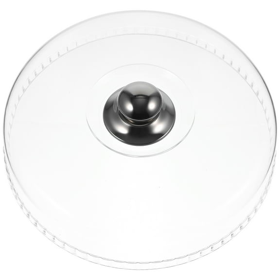 WRITWAA Transparent Cake .8 Inch with Stainless Steel Base for Food and Display, and Stylish Cover