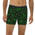 thumbnail image 2 of Xecao Green Bright Web with Spiders Print Boxer Briefs for Men's Stretch Moisture-Wicking Underwear, Mid-Rise Classics breathable fabric, 2 of 7