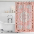 thumbnail image 4 of Pink Boho Waterproof Fabric Shower Curtain,Vintage Abstract Tribal Decorative Oriental Waterproof Fabric Shower Curtain for Bathroom Curtains Bathtubs Shower Curtains with 12 Hooks Stall 48x72in, 4 of 8