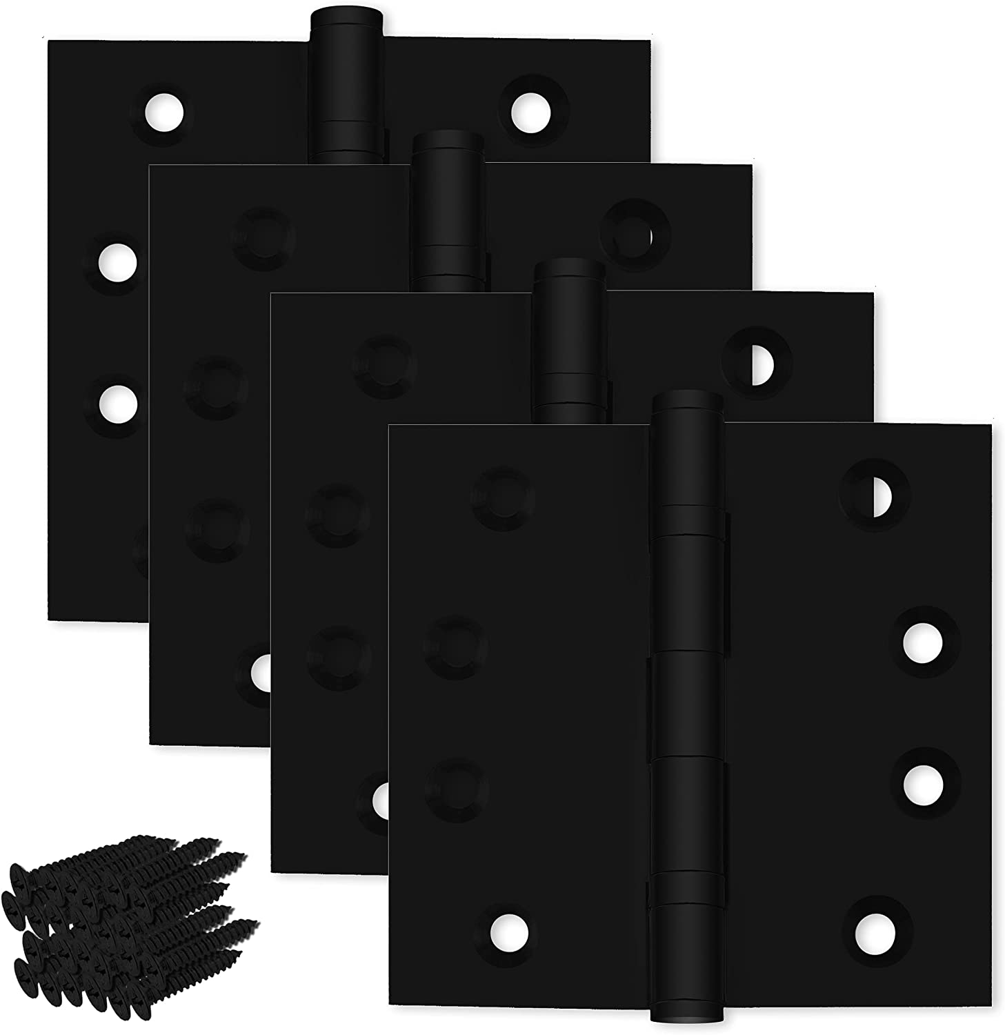 Finsbury Hardware Black Heavy Duty Door Hinge Matte Black Ball Bearing
