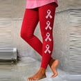 thumbnail image 2 of DeHolifer Women’s Yoga Leggings Breast Cancer Printed Straight Leg Full Length Pants, 2 of 6