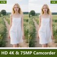 thumbnail image 2 of Cámara de video Yuejewlry 4K 75 MP 64 GB SD 18× Zoom y Webcam, 2 of 7