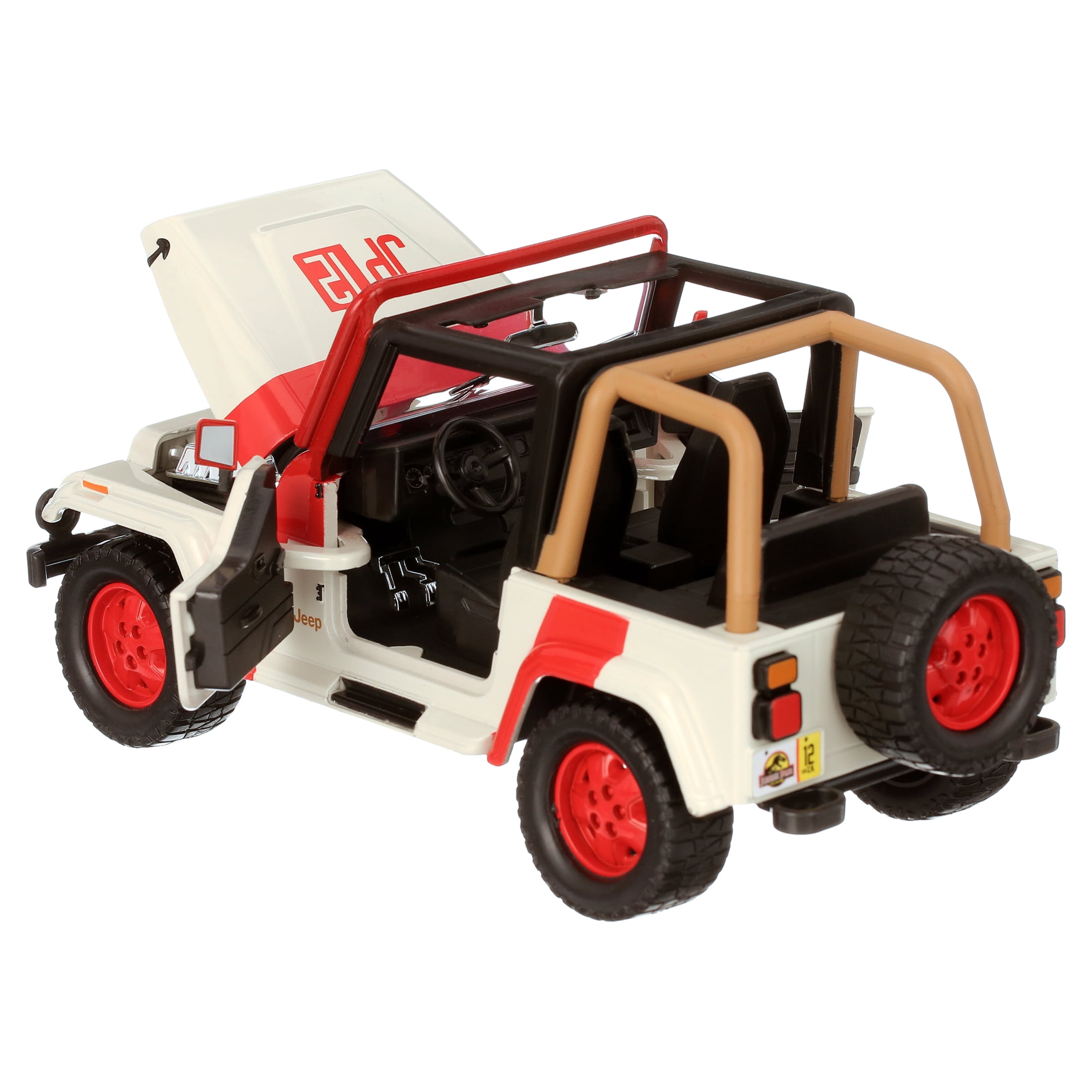 Jurassic World 1:24 Scale 1992 Jeep Wrangler Race Car Play Vehicle