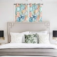 thumbnail image 3 of Coastal Kitchen Curtains Window Panels, Nautical Summer Beach Coral Starfish Shell Insulated Window Treatment Curtain, Grommet Curtains for Bedroom/Living Room/Bathroom, 2 Piece 52"Wx45"L, 3 of 8