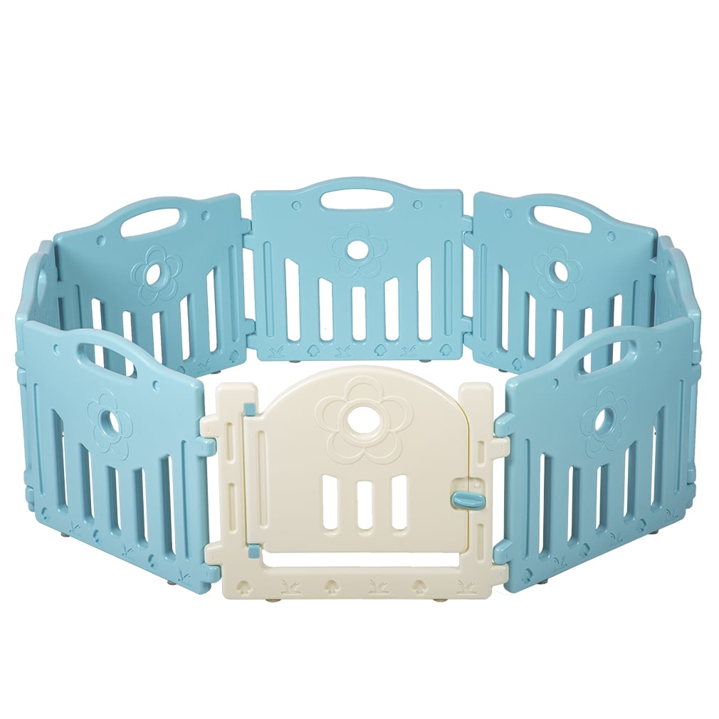 Baby Playpen 8 Panel Playard Kids PlaySafe Activity Center With Locked
