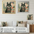 thumbnail image 4 of Designart "Boho Wolf in Pink and Green I" Animals Framed Wall Art - Traditional Green Wolf Living Room Framed Canvas Art, 4 of 6