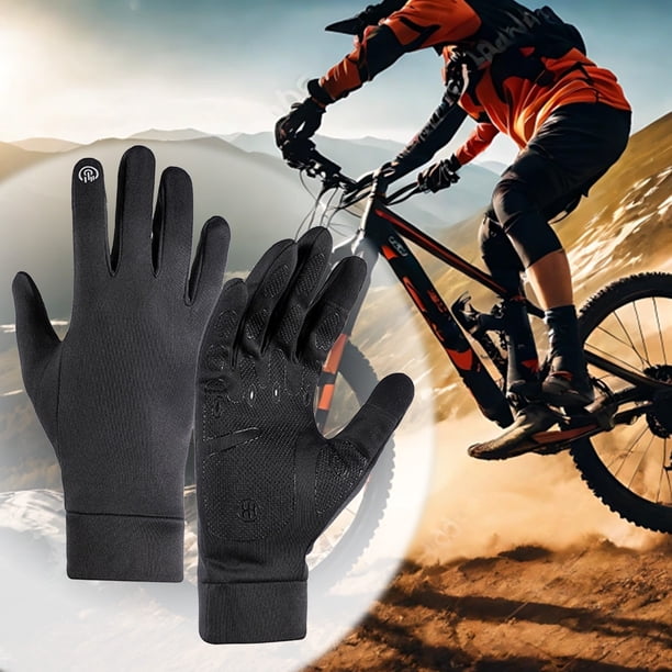 Guantes deportivos de poliéster, antideslizantes, resistentes al desgaste, para pantalla táctil, resistentes al agua, para montar, correr y pescar.