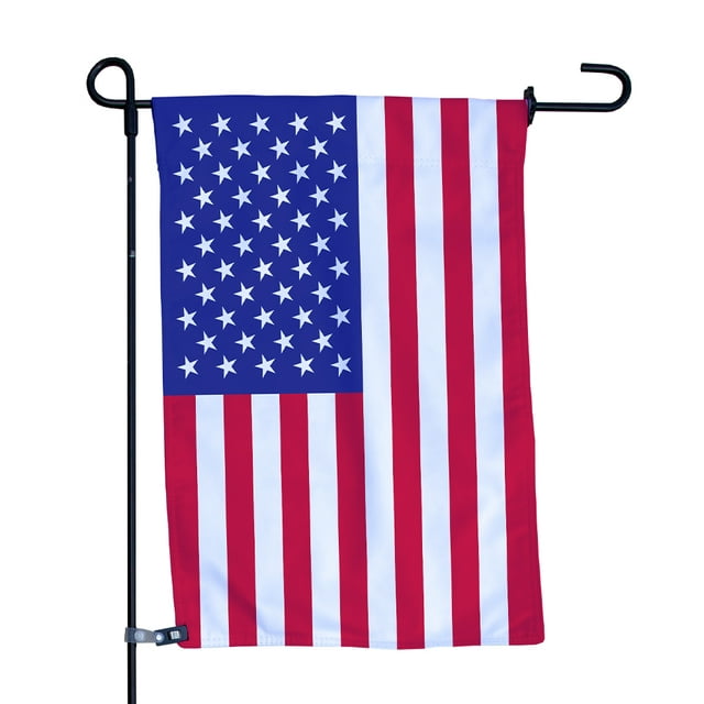 Vispronet American Flag Garden Flag with 36in Flagpole, 12in x 18in US Flag