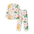 thumbnail image 1 of Fotbe Cute Baby Dinosaurs Pijama de Hombre con Estampado de Manga Larga, Conjunto de 2 Piezas, Ropa de Dormir Suave y Cómoda con Bolsillos-Medium, 1 of 7