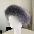 thumbnail image 5 of D-GROEE Warm Winter Hat Winter Faux Fur Ladies Hat Soft Fluffy Cozy Warm Unisex Headband Hat for Winter Outdoor Activities Elastic Anti-slip Ski Hat, 5 of 6