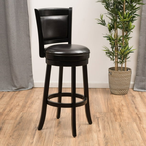 Bryan 29 In Leather Swivel Bar Stool Walmart Com Walmart Com