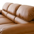 thumbnail image 5 of MAEVIS PU Faux Leather Sofa Set, 5 Seats Couch, 2 Piece With Deep Seats, 3 Seater & Loveseat for Living Room, Mid-Century Modular Modern Oversized Couch, (Brown,3+2), 5 of 5