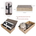 Cat Scratcher Wall Mounted & Box - 4 Scratcher Pads + Cardboard ...