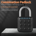 thumbnail image 2 of Padlocks,6 Waterproof Locker Waterproof Padlock Lockers Waterproof Code Box Cabinet Smart Code Locker 6 Waterproof Smart Pad Ers Code Padlock Combination Lock Combination Combo Pad Lock Padlock Box, 2 of 6