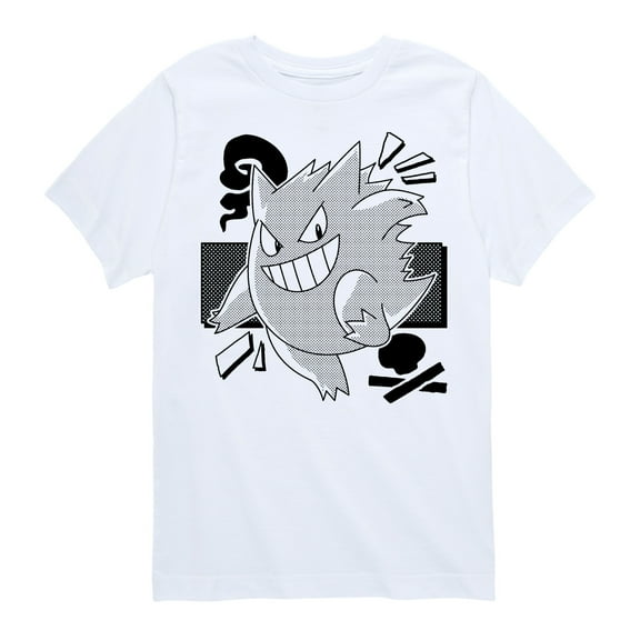 Pokémon - Gengar Manga Pop Art - Youth Short Sleeve Graphic T- Shirt