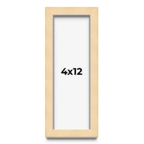 4x12 In Frame Beige Real Wood Picture Frame Width 0.75 inches | Interior Frame Depth 0.5 inches |