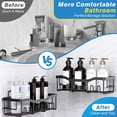 thumbnail image 3 of Organizador de baño Shower Caddy EUDELE de acero inoxidable, paquete de 5, 3 of 7