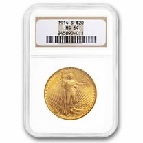 1914-S $20 St Gaudens Gold Double Eagle MS-64 NGC