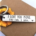 thumbnail image 3 of UDIYO I LOVE YOU MORE THE END Letter Strip Keychain Key Ring Holder Lovers Gift Decor, 3 of 6