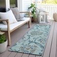 thumbnail image 6 of Addison Rugs Chantille Indoor/Outdoor Traditional Floral Teal Washable Runner Rug, 2'3" x 7'6", 6 of 6