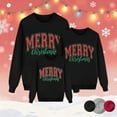 thumbnail image 5 of KHONTS Christmas Family Matching Sweatshirt Merry Xmas Holiday Party Ugly Shirt Crewneck Pullover Tops Kids Black, 5 of 6