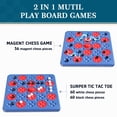 thumbnail image 2 of Juego magnético de ajedrez Hcusus 2 en 1 para niños y adultos con 36 piedras, 2 of 8