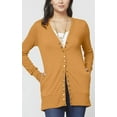 thumbnail image 2 of Conceited Women's Cardigan with Snap Button Down and Pockets - V-neck Soft Knitwear Sweater, 2 of 6