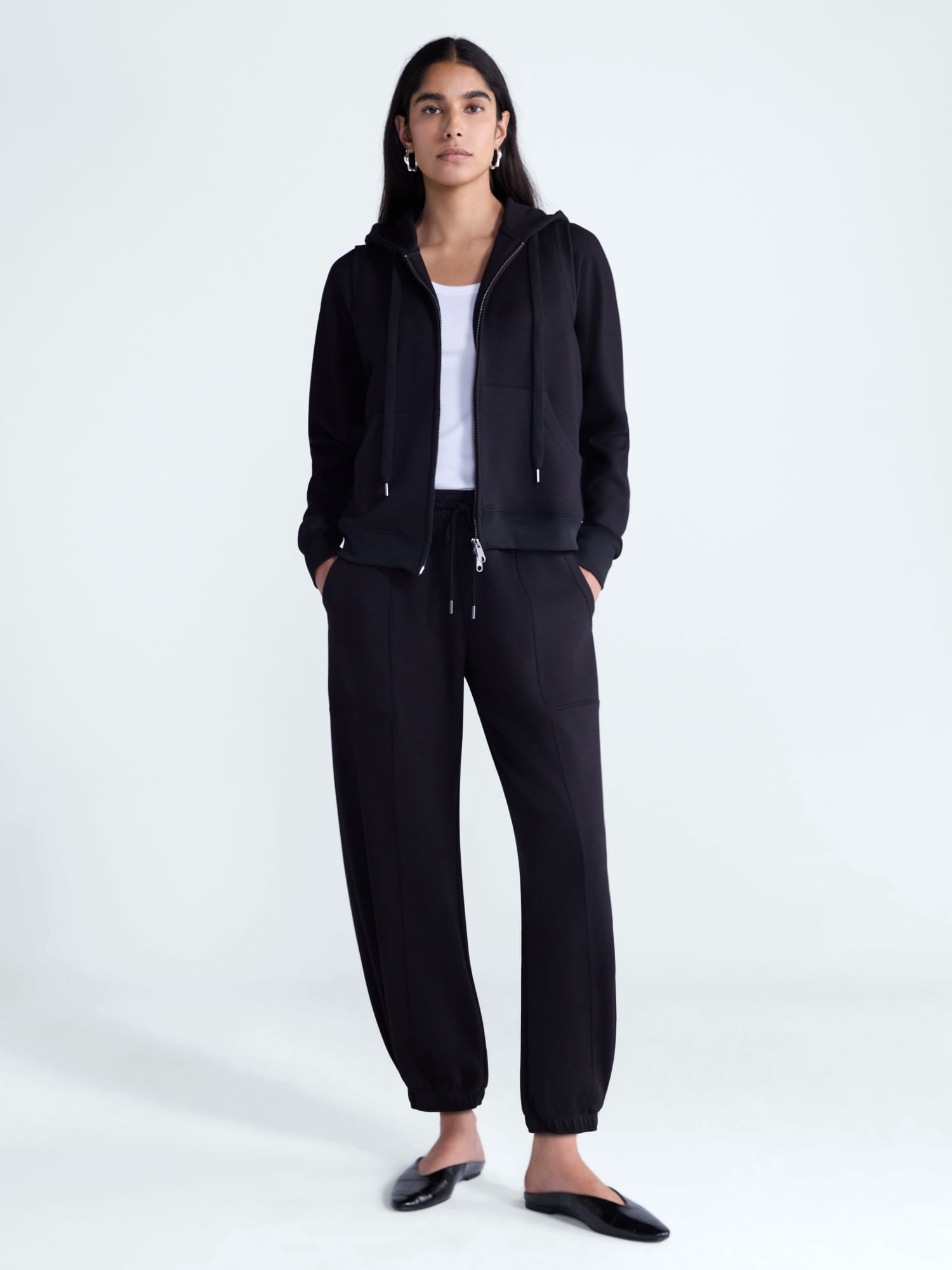 Scoop Women's and Women's Plus New Scubaknit Barrel Pants, Sizes XS-4X