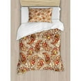 thumbnail image 3 of Ambesonne Fall Leaves in Ethnic Paisley Folkloric Original Indian Culture Inspired Motif Duvet Cover Set, 3 of 3