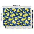 thumbnail image 6 of Yellow Lemon Fruit Slices Blue Pattern Summer Placemats Table Placemats Set Of 4-Linen Kitchen Washable Placemats Table Mats 11.8"x17.7" Non-Slip Heat Resistant, 6 of 6