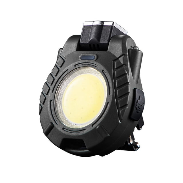 FLhrweasw LED COB Clip Lamp Portable Mini Light para Correr Ciclismo (negro)