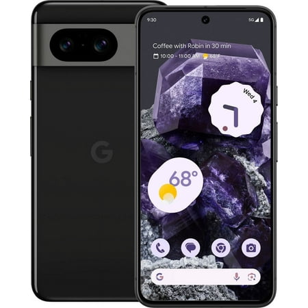Restored Google Pixel 8 128GB Unlocked Obsidian (Refurbished)