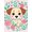 Pink, Pattern 1, variant on ODIKA 2x3 Machine Washable Non-Slip Area Rug, Whimsical Puppy Portrait Latch Hook Kit with Floral Border Design High Traffic Rug, Pink, 636651