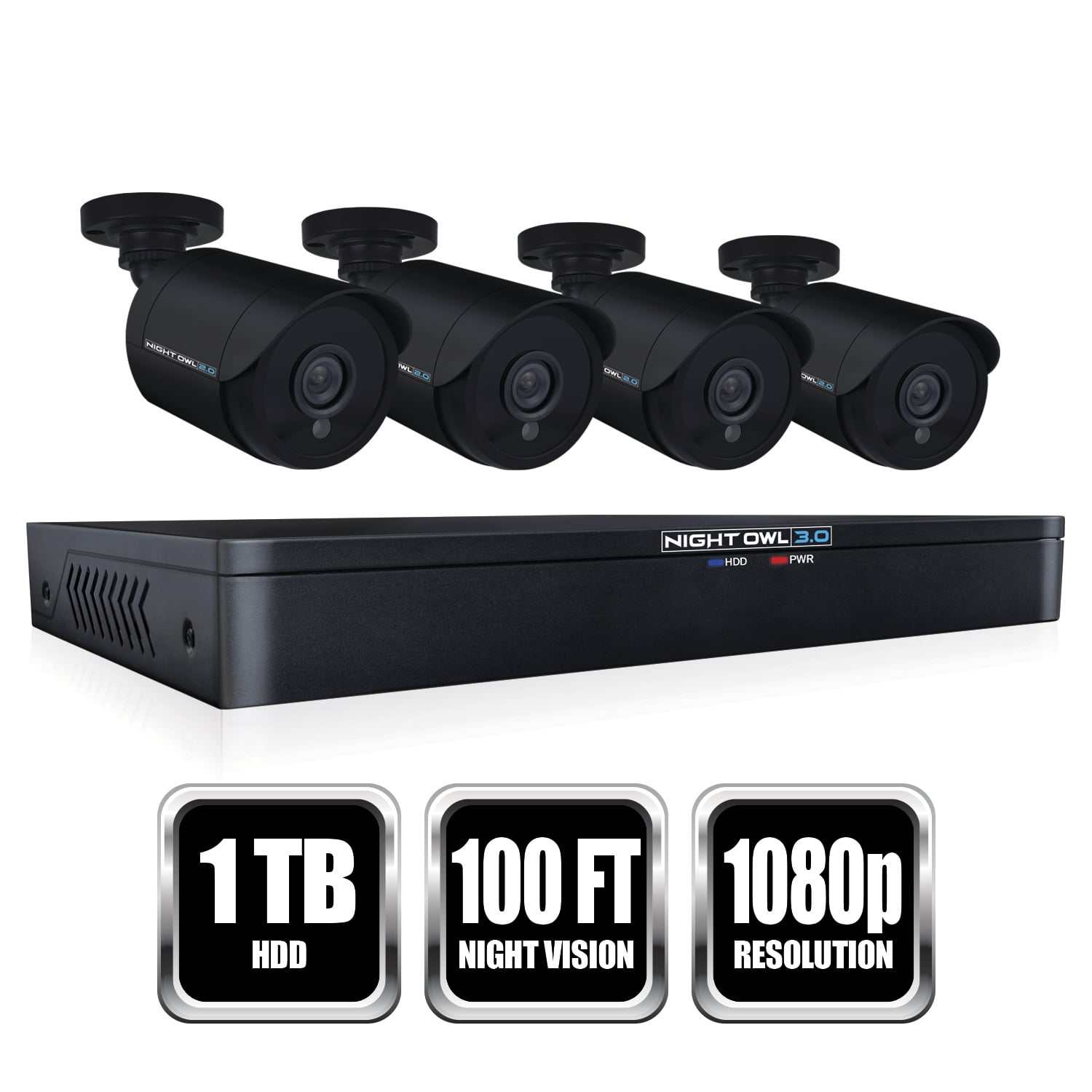 night owl 4 channel 2 camera 1080p wireless