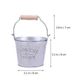 thumbnail image 4 of Miangastore Flower Bucket Silver 1Set 3.15Inch Height 3.94Inch Diameter Iron, 4 of 8