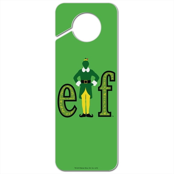 Elf Movie Logo Plastic Door Knob Hanger Sign