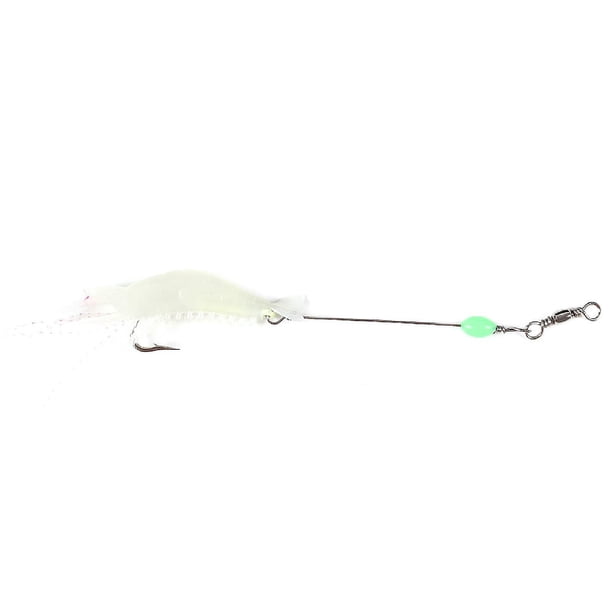 Aparejos de pesca de cebo de simulación de plástico luminoso azul de 8 cm