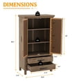 thumbnail image 6 of VENTOPYR Tall Storage Cabinet with 2 Drawers,Wood Accent Cabinet for Living Room, Entryway, Dining, 6 of 7