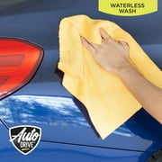 Auto Drive Coral Fleece Microfiber Towel, 24 Pack, Multi-Purpose Cleaning and Detailing, Blue & Yellow