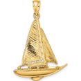 thumbnail image 4 of 14K Yellow Gold 3-D Polished Sailboat Charm (36.26 X 25.8) Made In United States k7746, 4 of 5