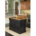 thumbnail image 4 of Homestyles Monarch Black Wood Kitchen Island, 4 of 5