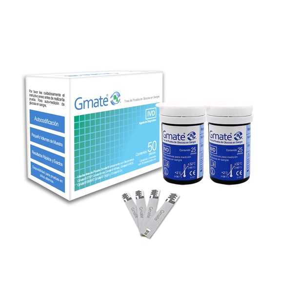 50 Tiras reactivas para pruebas de glucosa D&L KHGMATE-STRIP