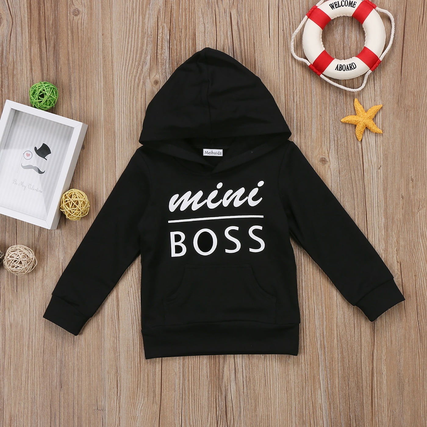Fashion Cool 0 5Y Casual Toddler Newborn Baby Boy Girl Hoodie Tops Hooded Mini Boss Sweatshirt Walmart