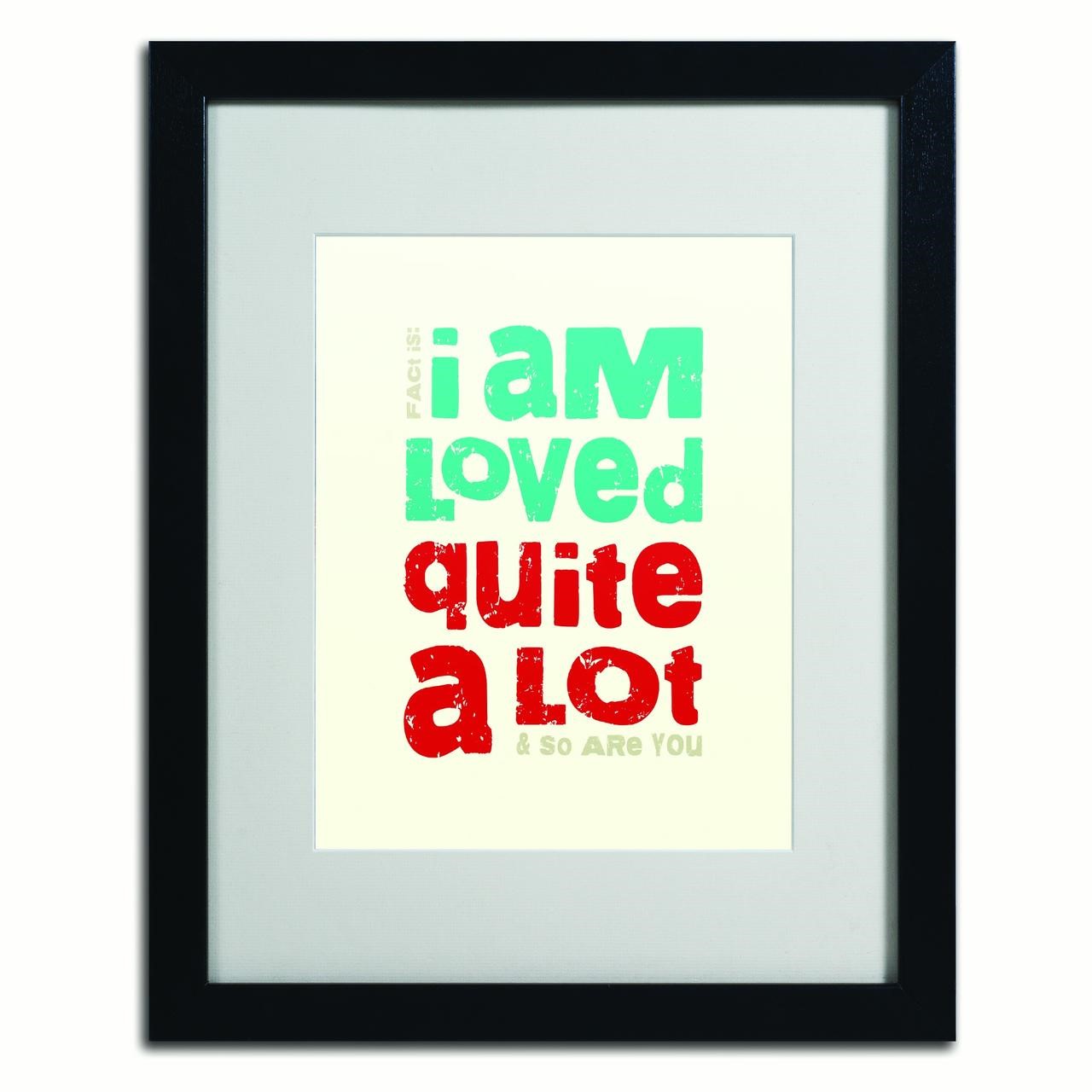 Trademark Fine Art "Loved a Lot II" Canvas Art by Megan Romo, Black Frame