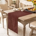 thumbnail image 6 of Dark Brown Table Runner - 90 Inch Long, Kitchen Dining Table Runner Dresser Scarves, Vintage Country Monochrome Chocolate Color Farmhouse Decor for Coffee Tables Wedding Party Banquet, 6 of 7