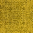 thumbnail image 1 of Ahgly Company Machine Washable Indoor Square Oriental Yellow Industrial Area Rugs, 7' Square, 1 of 4