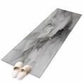 thumbnail image 2 of Grey Ombre Marble Area Rugs 2x6 for Kitchen Runner Rug, Gray Marble Crack Abstract Modern Non Slip Washable Rug Runner, Low Pile Indoor Floor Carpet Mat Bathroom Rugs for Bedroom, Kids Room, 2 of 9