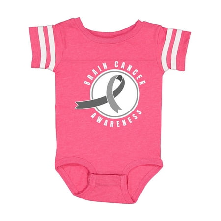 

Inktastic Brain Cancer Awareness with Grey Ribbon and Circle Gift Baby Boy or Baby Girl Bodysuit