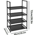 thumbnail image 3 of Qocolhg 4 Tier Stackable Small Shoe Rack with Non-Woven Fabric,Narrow Sturdy Shoe Shelf Organizer, Metal Free Standing Shoe Racks for Entryway, Hallway and Closet, Multi-layer Simple Household, 3 of 6