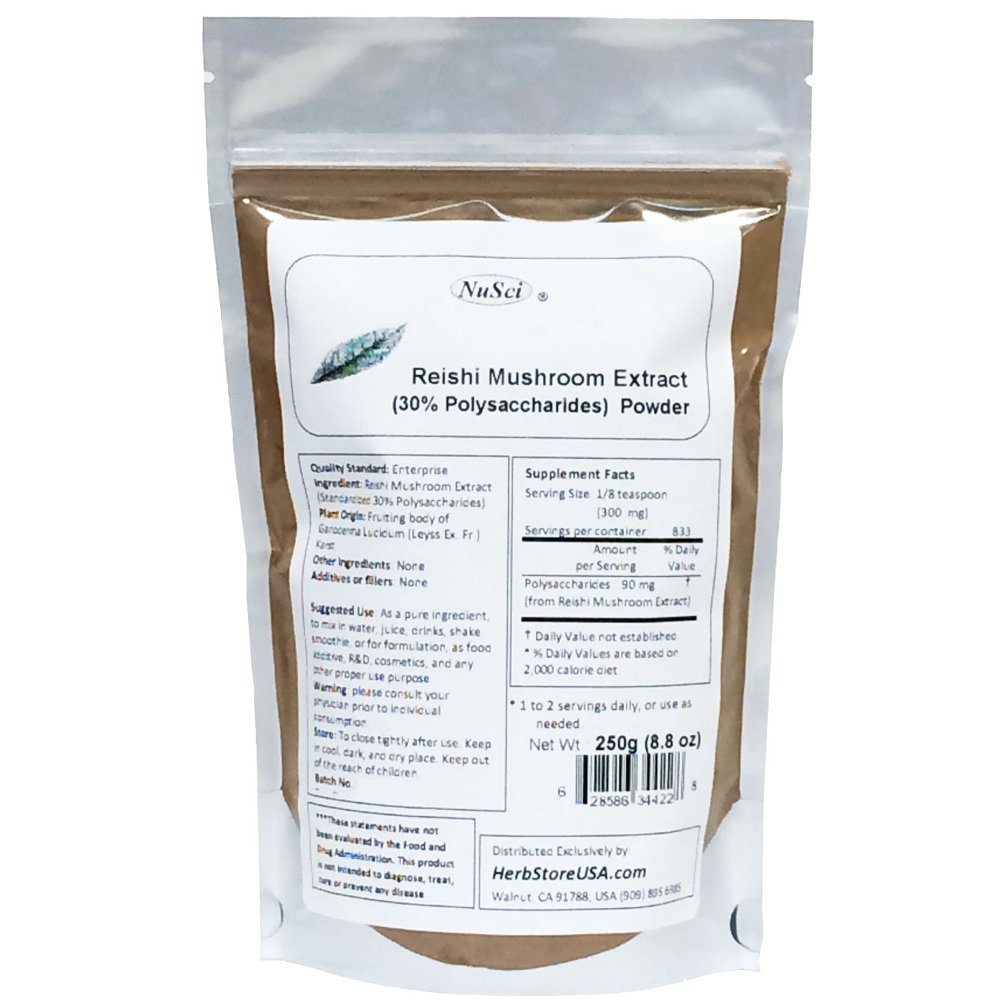 NuSci Reishi Mushroom Extract Powder Standardized 30